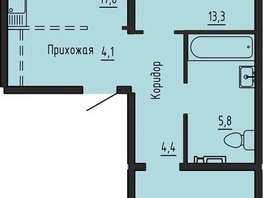Продается 2-комнатная квартира ЖК Самоцветы, Бирюза дом 3, 65  м&sup2;, 8500000 рублей