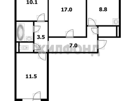 Продается 3-комнатная квартира Курчатова ул, 63.2  м&sup2;, 6650000 рублей
