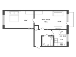 Продается 2-комнатная квартира Степная ул, 43.6  м&sup2;, 3950000 рублей