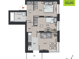 Продается 3-комнатная квартира ЖК ДНК, 53  м&sup2;, 6674805 рублей