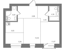 Продается 2-комнатная квартира ЖК Спектр, дом 10, 55.26  м&sup2;, 10790000 рублей