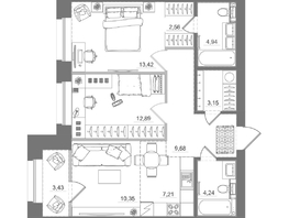 Продается 2-комнатная квартира ЖК Спектр, дом 10, 72.25  м&sup2;, 13890000 рублей