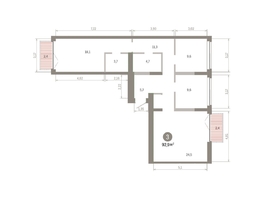 Продается 3-комнатная квартира ЖК Европейский берег, дом 45, 92.94  м&sup2;, 13520000 рублей