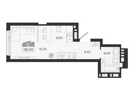 Продается Студия ЖК Ясный берег, дом 33, 28.4  м&sup2;, 4978000 рублей
