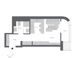 Продается Студия ЖК Беринг, дом 3, 33.52  м&sup2;, 6225000 рублей