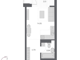 Продается Студия ЖК ОСКАР, дом 3, 26.8  м&sup2;, 6600000 рублей