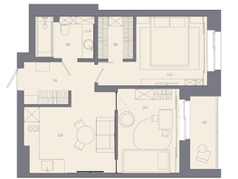 Продается 2-комнатная квартира ЖК Калининский квартал, дом 3, 49.2  м&sup2;, 8708400 рублей