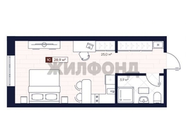 Продается Студия Кошурникова ул, 28.8  м&sup2;, 5150000 рублей