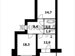 Продается 2-комнатная квартира Красная Сибирь ул, 58.6  м&sup2;, 8050000 рублей
