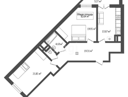 Продается 2-комнатная квартира ЖК Ельцовский, 1-2 б/с, 83.1  м&sup2;, 11999999 рублей