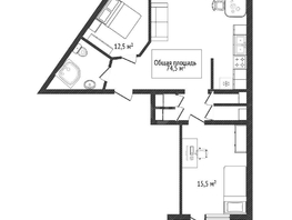 Продается 3-комнатная квартира Железнодорожная ул, 74.5  м&sup2;, 10155000 рублей