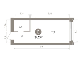 Продается Студия ЖК Европейский берег, дом 32, 24.22  м&sup2;, 6890000 рублей