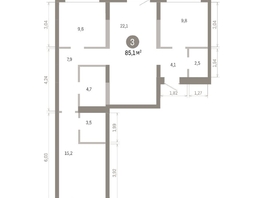 Продается 3-комнатная квартира ЖК Европейский берег, дом 46, 85.08  м&sup2;, 12190000 рублей