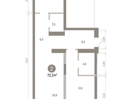 Продается 2-комнатная квартира ЖК Европейский берег, дом 46, 72.31  м&sup2;, 12870000 рублей