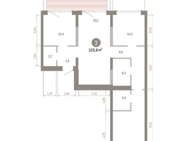 Продается 3-комнатная квартира ЖК Европейский берег, дом 46, 105.56  м&sup2;, 16260000 рублей