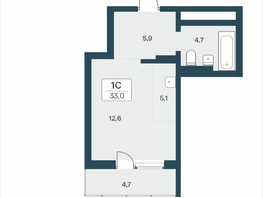 Продается Студия ЖК Расцветай на Учительской, 33  м&sup2;, 5950000 рублей