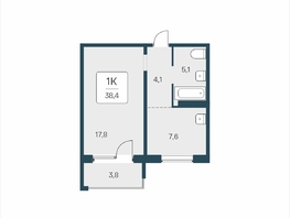 Продается 1-комнатная квартира ЖК Цветной бульвар, дом 4 сек 2, 38.4  м&sup2;, 5650000 рублей