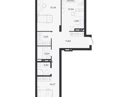Продается 3-комнатная квартира ЖК Ясный берег, дом 19, бс 2-5, 66.82  м&sup2;, 11436000 рублей