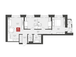 Продается 3-комнатная квартира ЖК Промышленная 7, 63.05  м&sup2;, 10582200 рублей
