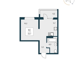 Продается Студия ЖК Квартал Сосновый бор, дом 1, 33.5  м&sup2;, 3450000 рублей
