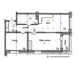 Продается 2-комнатная квартира ЖК Акварельный 4.0, 62.2  м&sup2;, 8950000 рублей