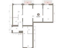 Продается 3-комнатная квартира ЖК Европейский берег, дом 32, 113.8  м&sup2;, 15620000 рублей