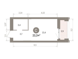 Продается Студия ЖК Европейский берег, дом 32, 23.29  м&sup2;, 6830000 рублей