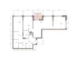 Продается 3-комнатная квартира ЖК Европейский берег, дом 32, 120.21  м&sup2;, 19090000 рублей