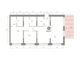 Продается 2-комнатная квартира ЖК Европейский берег, дом 32, 103.46  м&sup2;, 17310000 рублей