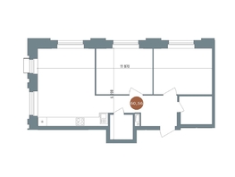 Продается 2-комнатная квартира  19/56 Кварталы Телецентра, 2, 60.3  м&sup2;, 10120000 рублей