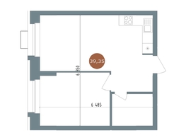 Продается 1-комнатная квартира  19/56 Кварталы Телецентра, 3, 39.35  м&sup2;, 7490000 рублей