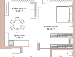 Продается 2-комнатная квартира ЖК Флора и Фауна, 12в , 58.67  м&sup2;, 14600000 рублей