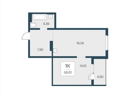 Продается 1-комнатная квартира ЖК Эко-квартал на Кедровой, дом 4, 49.7  м&sup2;, 5700000 рублей