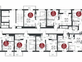 Продается 2-комнатная квартира ЖК Скандинавские кварталы, дом 1, 45.95  м&sup2;, 6542100 рублей