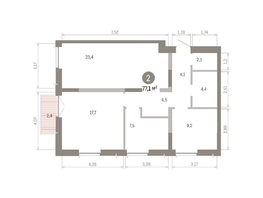 Продается 2-комнатная квартира ЖК Европейский берег, дом 45, 77.09  м&sup2;, 12970000 рублей