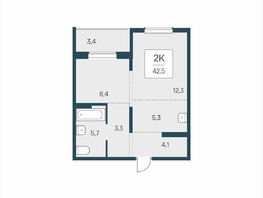 Продается 2-комнатная квартира ЖК Цветной бульвар, дом 4 сек 2, 42.5  м&sup2;, 5950000 рублей