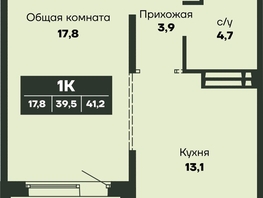 Продается 1-комнатная квартира ЖК Гренландия, Лес дом №4, 41.2  м&sup2;, 5650000 рублей
