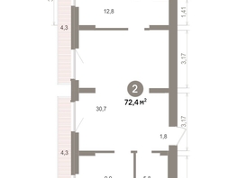 Продается 2-комнатная квартира ЖК Лебедевский квартал, д 1, 72.36  м&sup2;, 11780000 рублей