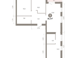Продается 3-комнатная квартира  Квартал Молодость, дом 1, 81.25  м&sup2;, 11830000 рублей