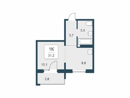 Продается 1-комнатная квартира ЖК Цветной бульвар, дом 4 сек 1, 31.2  м&sup2;, 5050000 рублей