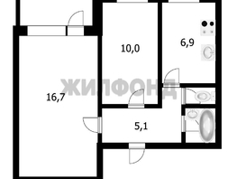 Продается 2-комнатная квартира Гусинобродское ш, 42.8  м&sup2;, 4400000 рублей