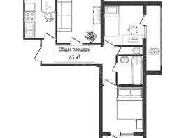 Продается 3-комнатная квартира Ленина ул, 63  м&sup2;, 9950000 рублей