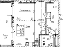 Продается 1-комнатная квартира ЖК Возрождение, 43.1  м&sup2;, 9130000 рублей
