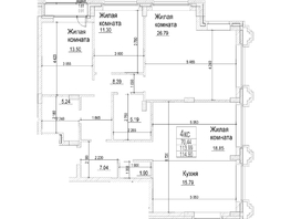 Продается 2-комнатная квартира ЖК Чернышевский, корп 3.3, 113.99  м&sup2;, 24000000 рублей