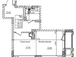 Продается Студия ЖК Чернышевский, корп 3.3, 38.7  м&sup2;, 7500000 рублей