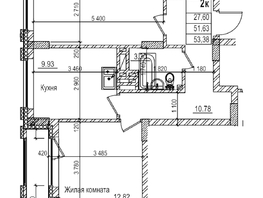 Продается 2-комнатная квартира ЖК Чернышевский, корп 3.3, 51.6  м&sup2;, 10300000 рублей