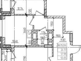 Продается 2-комнатная квартира ЖК Чернышевский, корп 3.3, 51.9  м&sup2;, 10100000 рублей