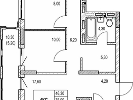 Продается 2-комнатная квартира ЖК Автограф, 76.9  м&sup2;, 12700000 рублей
