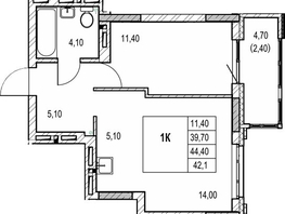 Продается 1-комнатная квартира ЖК Автограф, 39.7  м&sup2;, 7000000 рублей