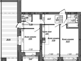 Продается 2-комнатная квартира ЖК Комсомольский проспект, дом 2, 59.57  м&sup2;, 14200000 рублей